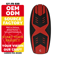 Planche de hydrofoil en carbone légère GY-FB020 Rouge 96cm avec poignée, pour wingfoil, contrôle stable, idéale pour débutants, surf en vagues