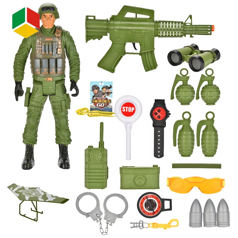 QS Toy Boy Role Play Swat Army Weapons Camouflage Gun Role Play Toy Set Military Soldier Pretend Police Play Toy