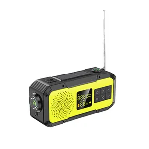 D589 Home Emergency Radio Multi Speakers Outdoor Waterproof Bt Speaker With Solar Panel/hand crank power USB