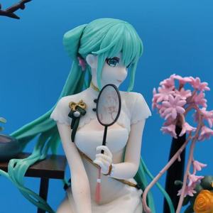 Bellissima statuetta in PVC di Shaohua in Cheongsam, modello di una ragazza anime, scultura seduta con parti mobili. - Product Image 3