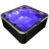 Jacuzzi Extérieur en Acrylique Spa Bain à Remous de Massage pour 6 Personnes, Baignoire Balboa Spa Prêt à l'Emploi