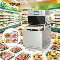Machine de scellage de barquettes de table pour emballage alimentaire, scelleuse thermique de barquettes en plastique