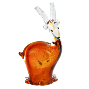 Figurine d'antilope en verre de Murano soufflé à la main, style Art déco. Corne translucide et finition lumineuse. Décoration de maison pour anniversaire, cadeau - Product Image 2