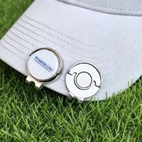 Clips de casquette de golf magnétiques en métal argenté brillant, écologiques et durables, fabriqués sur mesure en usine 2026, avec marqueurs de balle à logo personnalisé