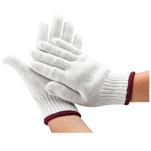 Guanti in Cotone Bianchi Sbiancati Lavorati a Maglia, Guanti da <span class=keywords><strong>Lavoro</strong></span> Bianchi per Edilizia, Guanti Protettivi in Cotone per la Sicurezza sul <span class=keywords><strong>Lavoro</strong></span> - Product Image 4