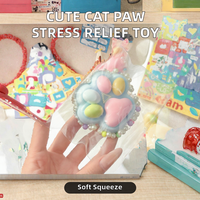 Jouet anti-stress KQSHUO en plastique souple en forme de patte de chat, sensation de boue humide, couleur, rebond lent, nouveauté, cadeau de fête, vente en gros