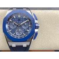 Montre mécanique étanche de qualité supérieure, fabriquée en usine, 43 mm, cadran bleu de plongée, épaisseur 14,4 mm, titane