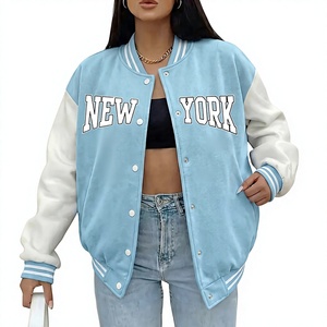 Veste pour femme élégante, décontractée, tendance, à superposer, courte, boutonnée, d'inspiration athlétique - Product Image 1