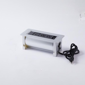 <span class=keywords><strong>Prise</strong></span> de <span class=keywords><strong>bureau</strong></span> encastrée pour table, en alliage d'aluminium brossé, 2 prises 10A, 1 <span class=keywords><strong>USB</strong></span>-A, 1 <span class=keywords><strong>USB</strong></span>-<span class=keywords><strong>C</strong></span>, avec commande manuelle, CE ROHS - Product Image 3