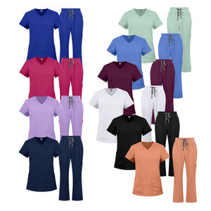 Nuovo Set di Divise Mediche Elasticizzate, Top e Pantaloni a Zampa, Uniforme per Infermieri, Medici, Chirurghi, Abbigliamento da Lavoro per Centri Estetici Disponibile - Product Image 2