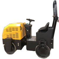 Petit rouleau compresseur: tambour en acier vibrant à main de 2 tonnes, simple ou double, compacteur de sol vibrant à asphalte/pelouse de 1.5 tonnes