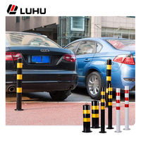 Poteaux de signalisation routière LUHU en acier inoxydable verrouillables, pour parking, sécurité, signalisation de circulation, balisage/barrières lumineuses haute intensité