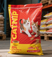 Bopp laminé tissé sac en plastique PP tissé sacs pour alimentation animale chien nourriture chat litière poulet poisson bétail cheval sac d'alimentation
