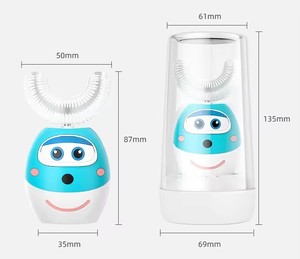 Trẻ Em Không Thấm Nước Hình Chữ U Bàn Chải Đánh Răng Điện 360 Độ Hình Chữ U Nhân Vật Siêu Âm Thực Phẩm Thông Minh Cấp Silicone - Product Image 4