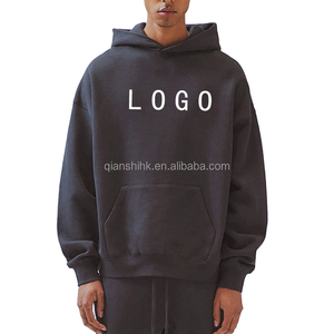 เสื้อฮู้ดพรีเมี่ยมสำหรับผู้ชายผ้าฝ้าย100% โอเวอร์ไซส์กำหนดเองได้เสื้อฮู้ดขนแกะคุณภาพสูงเปิดไหล่ตกใส่ได้ทั้งชายและหญิง - Product Image 1