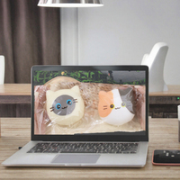 Jouet anti-stress sensoriel en silicone et latex en forme de chat mignon à presser pour enfants, idéal comme cadeau de fête