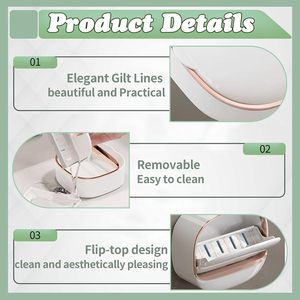 Glossy Rectangle <b>Plastic</b> Wall-Mounted <b>Large</b> Capacity Soap <b>Box</b> Drainage Sponge Drying Holder Organizer Europe Design - Product Image 2