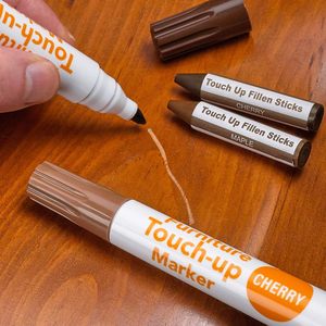 <span class=keywords><strong>Kit</strong></span> de réparation de meubles Katzco, ensemble de 17 marqueurs pour bois, bâtons de cire, taille-crayon, pour taches, rayures, sols, tables, bureaux, menuisiers - Product Image 1