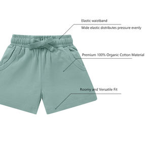 Wholesale Baby Girls <strong>Shorts</strong> Plain White Organic Cotton Jersey Baby <strong>Shorts</strong> - Product Image 4