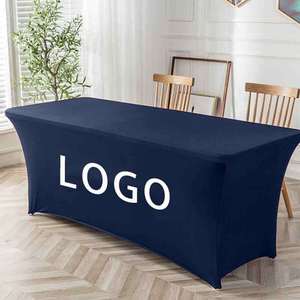 Table rectangulaire ajustée en Spandex/Polyester, imprimée numériquement avec logo, anti-plis, pour événements, expositions et salons professionnels, de 1,2 m à 2,4 m - Product Image 3