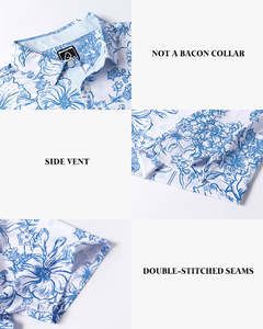 <b>Funny</b> Floral Custom Printed Golf for <b>Shirt</b> for Men Breathable Quick Dry High Quality Spandex/Cotton Sublimation for <b>Shirts</b> - Product Image 4