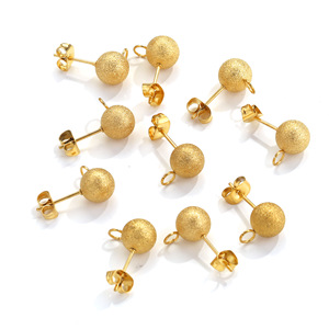 Épingles <span class=keywords><strong>à</strong></span> <span class=keywords><strong>souder</strong></span> en acier inoxydable doré mat givré pour la fabrication de boucles d'oreilles DIY et de bijoux - Product Image 6