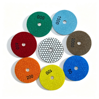 Disques de polissage diamantés secs premium de 4 pouces (100 mm) en matériau abrasif alvéolé pour le meulage du granit, du marbre, du béton et de la pierre