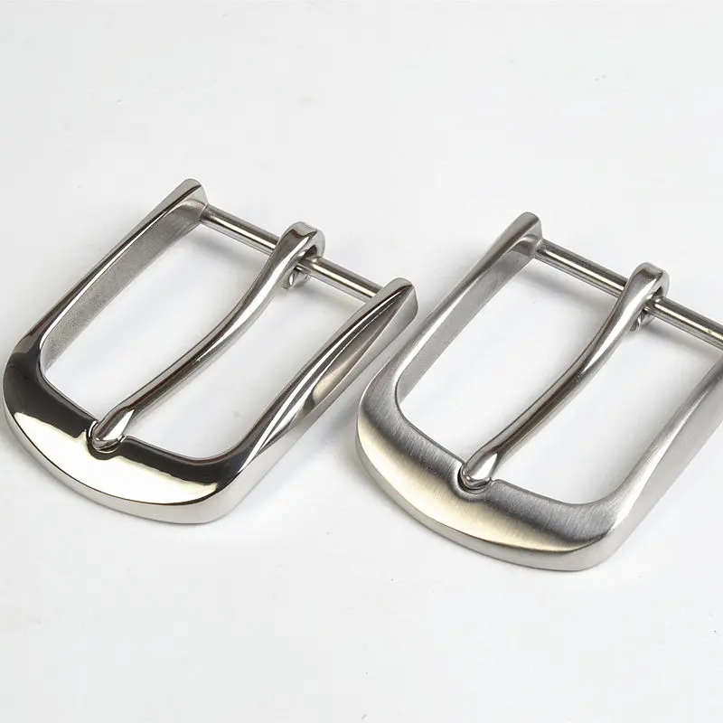 40mm Simple Square Belt Head Accessories Brushed Stainless Steel Pin Belt Buckles for Gentlemen