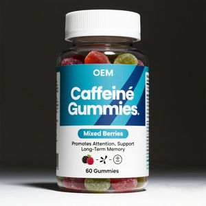 Fabricant d'équipement d'origine Gommes à base de caféine personnalisées de marque privée Supplément de bonbons à haute teneur en L-théanine pour femmes et hommes - Product Image 1