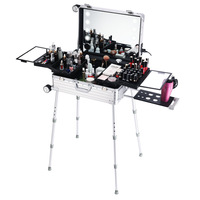 2025 nouveau 24 pouces en aluminium en alliage de magnésium Trolley Case lumière Bluetooth étanche étui cosmétique pour coiffure maquilleur