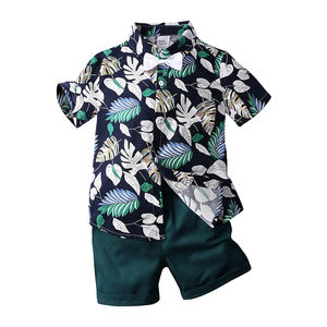 Conjuntos de Ropa para Niños al por Mayor, Camisa Floral y Pantalones Cortos para Niños, Traje de 2 Piezas para el Verano - Product Image 3
