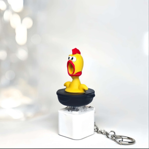 Precio de fábrica Led sonido pollo Keycap llavero bolsa colgante llave eléctrica Fob Fidget juguetes plástico regalo de cumpleaños para niños - Product Image 2