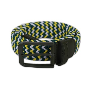 Yopral Heren Op Maat Gemaakte Kleur Persoonlijke Logo Gebreide Canvas Stof Geweven Elastische Gevlochten Elastische Automatische Gespsluiting Hittetransferriem - Product Image 1