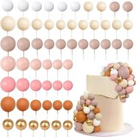 Décoration de gâteau en plastique nacré multicolore, motif bulles scintillantes, pour cupcakes, mariage, anniversaire, fournitures de fête