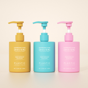 Sang Trọng Thanh Lịch Frosted Đầy Màu Sắc Nhựa 250Ml 500Ml Pet Rỗng Vòng Cơ Thể Lotion Rửa Chai Với Bơm - Product Image 6