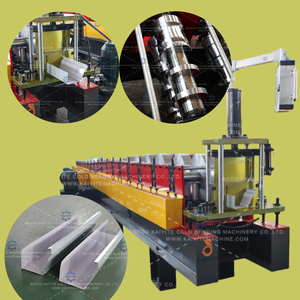Machine de formage à rouleaux pour gouttières et descentes de pluie à prix d'usine, équipement de fabrication de tuyaux de descente de gouttière haute vitesse - Product Image 1