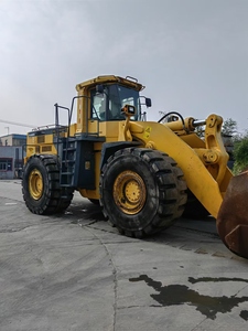 Chargeuse sur pneus Komatsu WA600 d'occasion du Japon, 55 tonnes, chargeuse frontale robuste, grande machinerie de construction à vendre, prête à être expédiée - Product Image 3