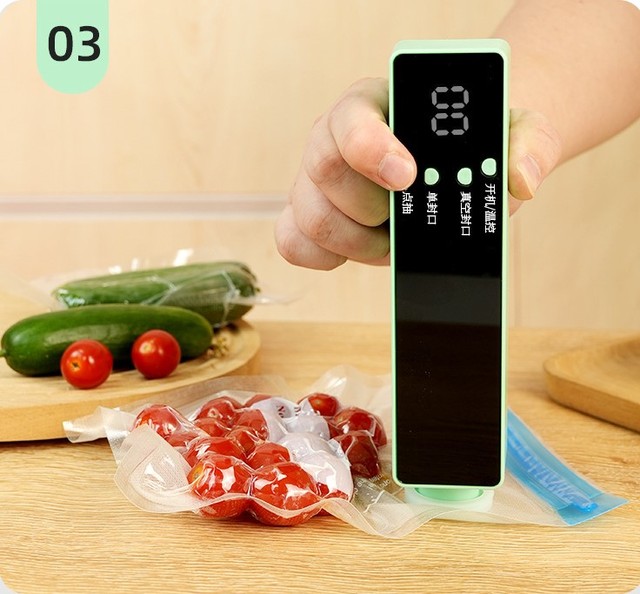 Mini Rechargeable Plastic Eco-friendly Semi-Automatic Class Energy Efficient Vacuum Sealing Machine Household Food Sealer