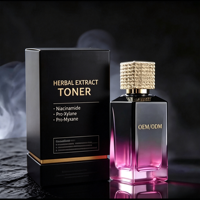 Flacon de parfum en verre personnalisé, base carrée unique et lourde, 100 ml, 50 ml, 30 ml, dégradé noir rose, flacon vaporisateur à fine brume