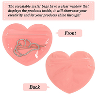 Bolsa de embalaje transparente de joyería pequeña con cierre de cremallera de Pvc transparente reutilizable al por mayor para almacenamiento de accesorios de pendientes