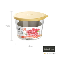 Stoples Kaca Kedap Udara dengan Tutup Anti Bocor, Dapat Ditumpuk, Aman untuk Microwave, Tahan Lama, Wadah untuk Kulkas & Lemari Dapur, Kemasan Karton