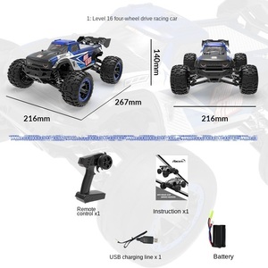 Voiture <span class=keywords><strong>RC</strong></span> de drift 1/16 haute vitesse, télécommandée, 45 km/h, tout-terrain, pour la montée et le drift - Product Image 6