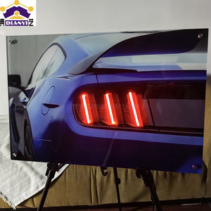 Tableaux muraux de voitures avec éclairage LED, affiches modernes de voitures, toiles décoratives de voitures de course urbaine pour la maison - Product Image 6