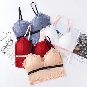 Dây miễn phí áo ngực sâu V brallet phụ nữ độn áo ngực tập thể dục Crop Top Ống Top Hot sexy bralette áo ngực liền mạch