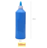 12 couleurs grande bouteille lavable peinture au doigt impressions de paume peintures pour enfants peinture acrylique 500ml