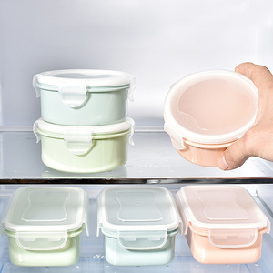 Contenants de stockage alimentaire rectangulaires avec couvercle à clipser, utilisables au micro-ondes, au réfrigérateur et au congélateur, couleur verte unie - Product Image 3