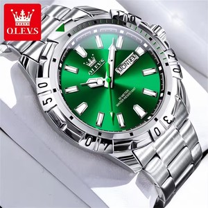 <span class=keywords><strong>Reloj</strong></span> OLEVS 5560 de Primera Marca para Hombre, <span class=keywords><strong>Reloj</strong></span> de Lujo Verde de Moda, <span class=keywords><strong>Reloj</strong></span> de Pulsera de Cuarzo de Acero Inoxidable Resistente al Agua para Hombre - Product Image 3