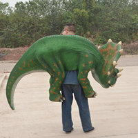 Marionnette de dragon dinosaure réaliste en métal de grande taille pour utilisation commerciale en intérieur/extérieur, parcs d'attractions, centres commerciaux