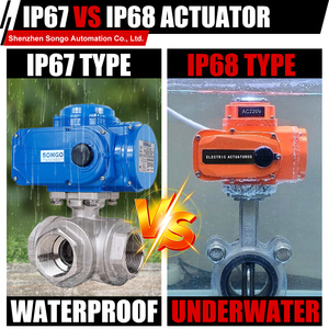 Vanne à boisseau sphérique motorisée CF8M 1000 WOG DN80 3 pouces 3 voies 12V 24V avec actionneur en acier inoxydable à filetage femelle - Product Image 4