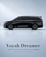 Voyah Dreamer MPV d'occasion, hybride, conduite à gauche, minivan familial, caractéristiques de luxe, design spacieux, sièges confortables, fiable